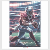 Futuristische Quarterback Showdown Sticker (Vel)