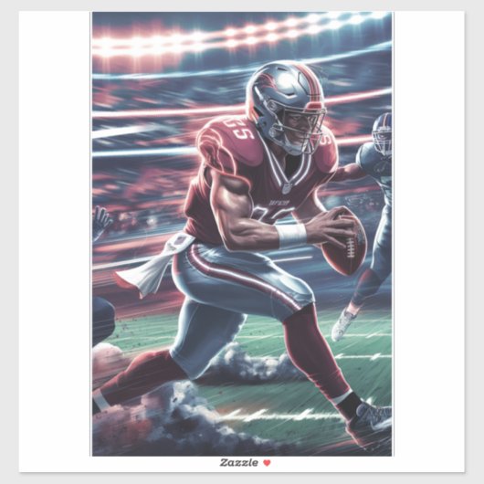 Futuristische Quarterback Showdown Sticker (Vel)