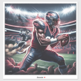 Futuristische Quarterback Showdown Sticker