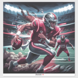 Futuristische Quarterback Showdown Sticker