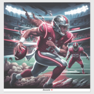 Futuristische Quarterback Showdown Sticker