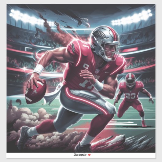 Futuristische Quarterback Showdown Sticker (Vel)