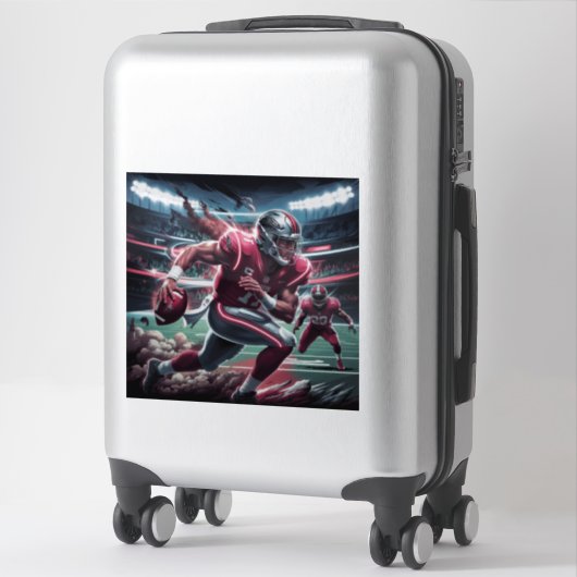 Futuristische Quarterback Showdown Sticker (Koffer)