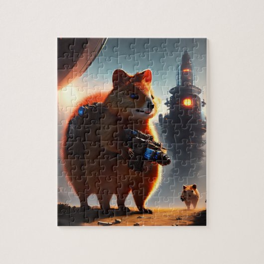 Futuristische Quokka Robot, Legpuzzel (Verticaal)