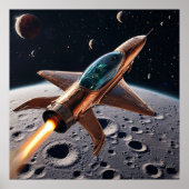 futuristische raket poster (Voorkant)