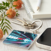 Futuristische reactor | Geavanceerde energietechno Sleutelhanger (Voorkant Rechts)