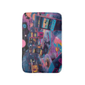 Futuristische Retro Arcade in de Buitenruimte Badmat (Voorkant Verticaal)
