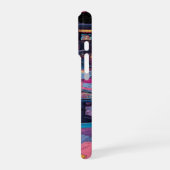 Futuristische Retro Arcade in de Buitenruimte iPhone Hoesje (Linkerkant)