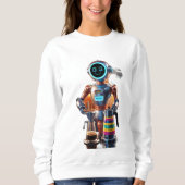 Futuristische retro robot trui (Voorkant)
