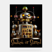 Futuristische Robot Bartender "Geschud of Geroerd" Acryl Bord (Voorkant)