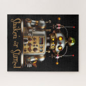 Futuristische Robot Bartender "Geschud of Geroerd" Legpuzzel (Horizontaal)