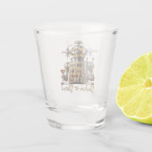 Futuristische Robot Bartender "Geschud of Geroerd" Shot Glas (Achterkant)