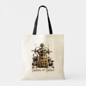 Futuristische Robot Bartender "Geschud of Geroerd" Tote Bag (Achterkant)