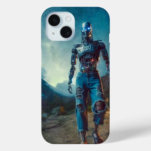 Futuristische robot in een antiek landschap Case-Mate iPhone case (Achterkant)
