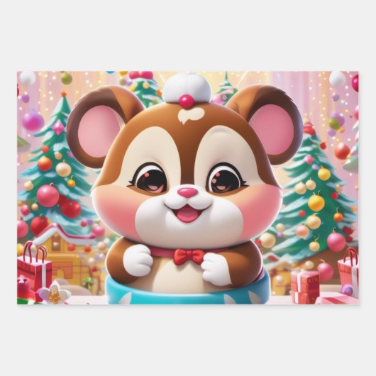 Futuristische robot inpakpapier vel (Voorkant 2)