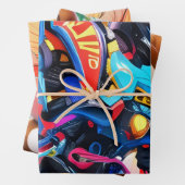 Futuristische robot inpakpapier vel (In situ)