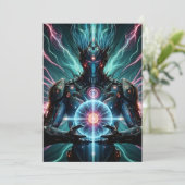 Futuristische Robot Kosmische Kern Cyberpunk Aankondiging (Staand voorkant)