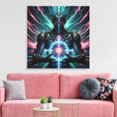 Futuristische Robot Kosmische Kern Cyberpunk Canvas Afdruk (Insitu (Woonkamer))