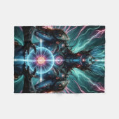 Futuristische Robot Kosmische Kern Cyberpunk Fleece Deken (Voorkant (Horizontaal))