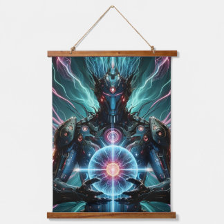 Futuristische Robot Kosmische Kern Cyberpunk Hangend Wandkleed