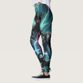 Futuristische Robot Kosmische Kern Cyberpunk Leggings (Links)