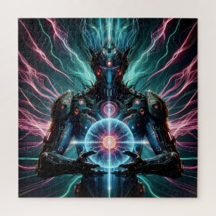 Futuristische Robot Kosmische Kern Cyberpunk Legpuzzel