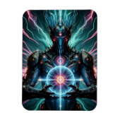 Futuristische Robot Kosmische Kern Cyberpunk Magneet (Verticaal)