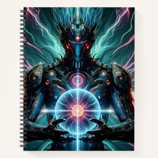 Futuristische Robot Kosmische Kern Cyberpunk Notitieboek