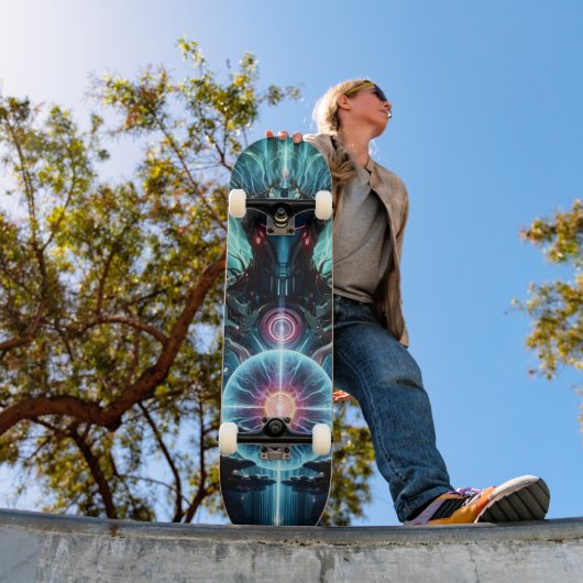 Futuristische Robot Kosmische Kern Cyberpunk Persoonlijk Skateboard (Buiten 1)