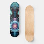 Futuristische Robot Kosmische Kern Cyberpunk Persoonlijk Skateboard (Voorkant)