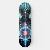 Futuristische Robot Kosmische Kern Cyberpunk Persoonlijk Skateboard (Voorkant)