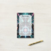 Futuristische Robot Kosmische Kern Cyberpunk Post-it® Notes (Op bureau)