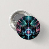 Futuristische Robot Kosmische Kern Cyberpunk Ronde Button 3,2 Cm (Voorkant /achterkant)