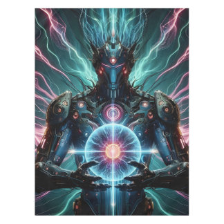 Futuristische Robot Kosmische Kern Cyberpunk Tafelkleed