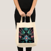 Futuristische Robot Kosmische Kern Cyberpunk Tote Bag (Voorkant (product))