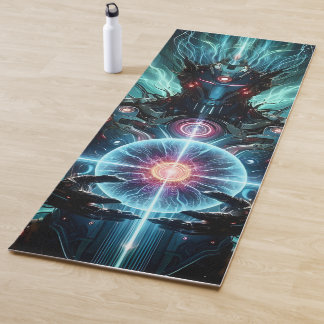 Futuristische Robot Kosmische Kern Cyberpunk Yogamat