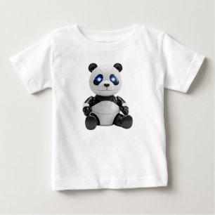 Futuristische Robot Panda met Blauwe LED Ogen