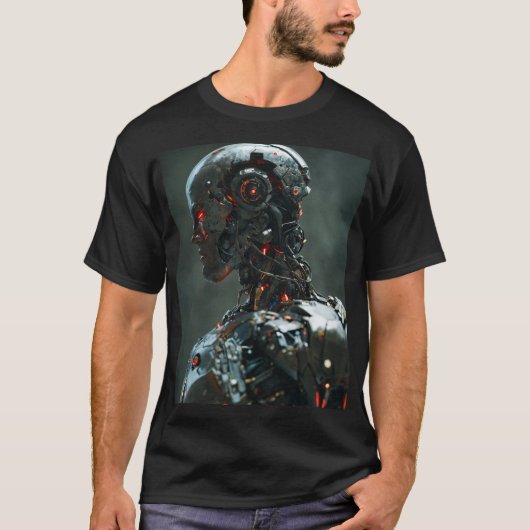 Futuristische robot T-shirt (Voorkant)