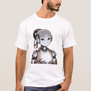 Futuristische Robot T-Shirt Design