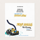 Futuristische robot voor het reinigen van wollen visitekaartje (Buitenkant ongevouwen)