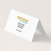 Futuristische robot voor het reinigen van wollen visitekaartje (Achterkant)