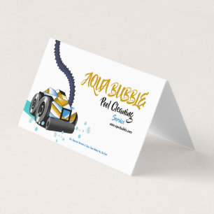 Futuristische robot voor het reinigen van wollen visitekaartje