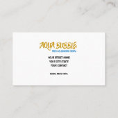 Futuristische robot voor het reinigen van wollen visitekaartje (Achterkant)