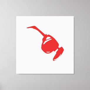 Futuristische rode tech-design. Bold en minimalist Canvas Afdruk