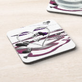 futuristische Romance Bier Onderzetter (Linkerzijde)