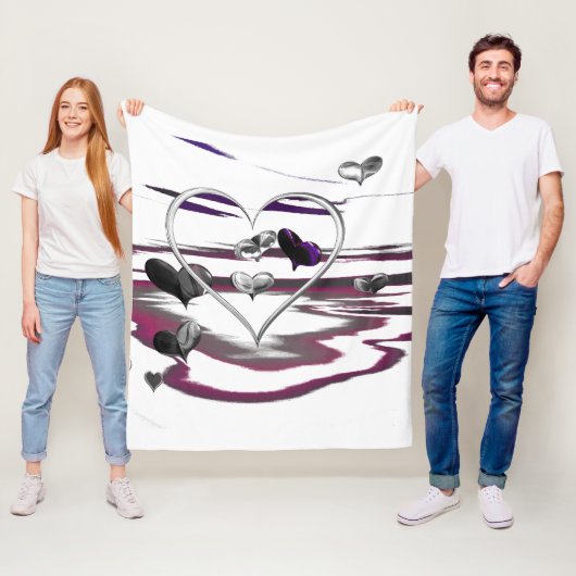 futuristische Romance Fleece Deken (In situ)