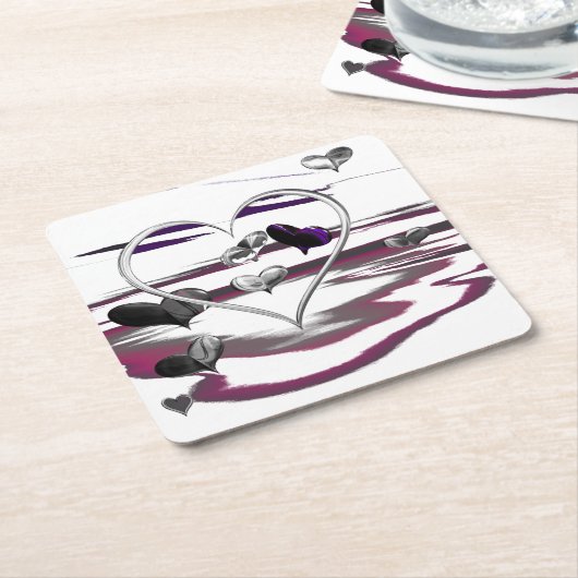 futuristische Romance Kartonnen Onderzetters (Schuin)