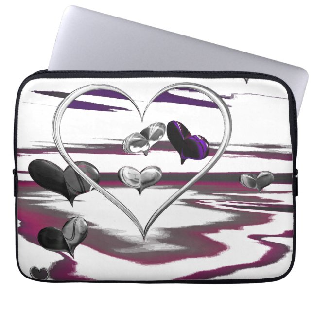futuristische Romance Laptop Sleeve (Voorkant)