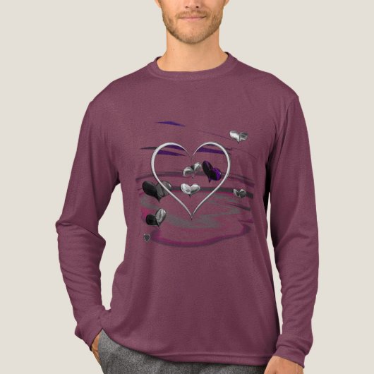 futuristische Romance Tri-Blend Shirt (Voorkant volledig)