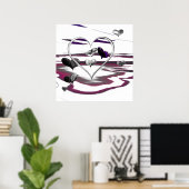 Futuristische Romantiek Poster (Thuiskantoor)